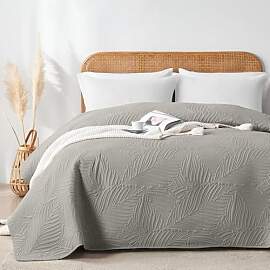 VIVA FINO Tagesdecke 170x210 cm,Grau Ultrasonic