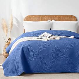 VIVA FINO Tagesdecke 220x240 cm,Blau Ultrasonic