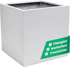 VIVANNO Pflanzkübel Fiberglas Block Frostsicher - 