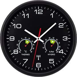 VIVILINEN Funkuhr Wand Mit Thermometer Hygrometer