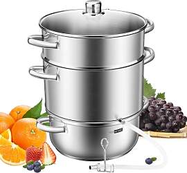 VIVOHOME Dampfentsafter 8L Fruchtentsafter aus