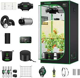 VIVOSUN Smart Growzelt Komplettset 90x90x180cm,