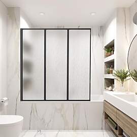 Vkechh Duschwand für Badewanne 120×140 cm,