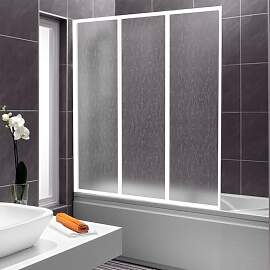 Vkechh Duschwand für Badewanne 120×140 cm,