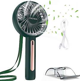 VKUSRA Handventilator Akku Aufladbar, Tragbarer