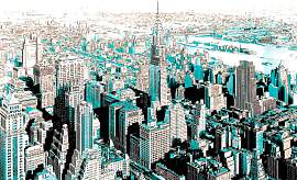 Vliestapete KOMAR "Gotham", blau