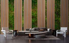 Vliestapete LIVING WALLS "Holzleisten-Tapete