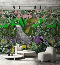 Vliestapete LIVING WALLS "Papageien-Tapete