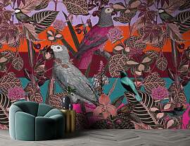 Vliestapete LIVING WALLS "Papageien-Tapete