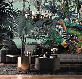 Vliestapete LIVING WALLS "Papageien-Tapete