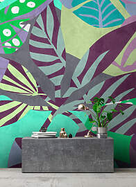 Vliestapete LIVING WALLS "Tropen-Tapete bunt
