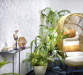 Vliestapete MARBURG "Palm", weiß,