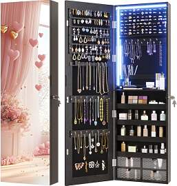 Vlsrka LED Schmuckschrank Hängend,