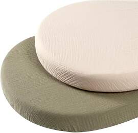 Vmxlso 2er Set Spannbettlaken Kinderwagen, 81x43cm 