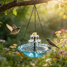Vogeltränke Hängend mit Solarbrunnen, Solar