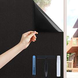 Volcanics Fensterfolie Blickdicht Schwarz 90 x 200 