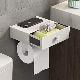 VOLDRA Toilettenpapierhalter Mit Feuchttücherbox, 