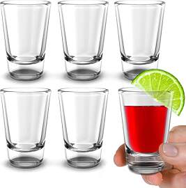 volila 6 Klare Schnapsgläser - 2,5cl Shotgläser