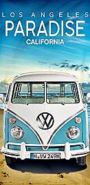 Volkswagen Badetuch VW Bulli Paradise Blau 75 x
