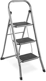 VonHaus Trittleiter 3 Stufen Klappbar -