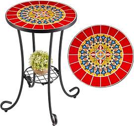 VONLUCE Mosaik Beistelltisch Runder Retro