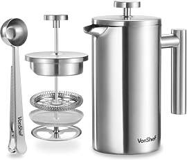 VonShef Kaffeepresse für 6 Tassen, 800ml