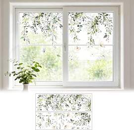 Vordpe 2er Set Fensteraufkleber Hängende Rebe