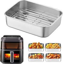 Vordpe Backblech mit Abtropfgitter, Edelstahl