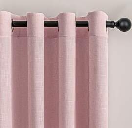 Vorhänge Gardinen Rosa mit Ösen 240 Lang-Vorhang 