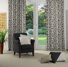 Vorhang WIRTH "Lisburn" Gr. 1, schwarz,