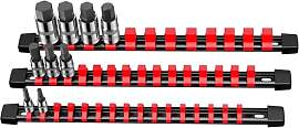 VORXEON 3PCS Stecknuss-Organizer Rot, robuste