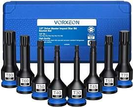 VORXEON 8-teiliges 1/2 Torx-Steckschlüssel-Set en 