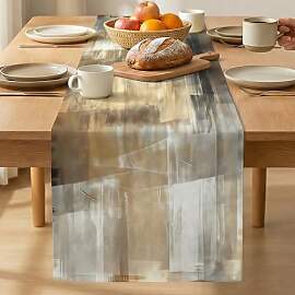 Vorysum Tischläufer im abstrakten Ölgemälde