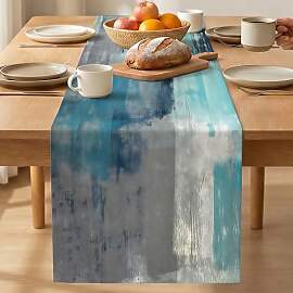 Vorysum Tischläufer im abstrakten Ölgemälde