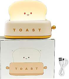 VOSSOT Toast Nachtlicht Kinder, Kawaii LED