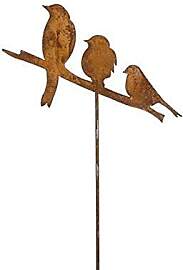 Vosteen Gartenstecker mit 3 Vögeln 114 cm groß