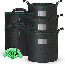 VOUNOT 5 Stück Pflanzsack 20L aus Vliesstoff,