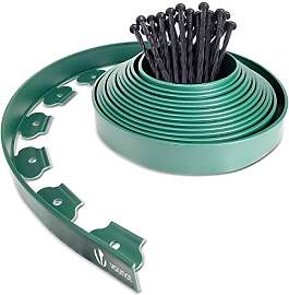 VOUNOT Flexible Rasenkante Kunststoff, mit 30