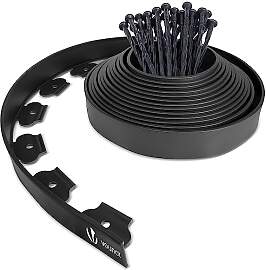 VOUNOT Flexible Rasenkante Kunststoff, mit 30