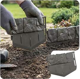 VOUNOT® Rasenkante Kunststoff 10,7 m –
