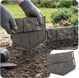 VOUNOT® Rasenkante Kunststoff 2,14 m –
