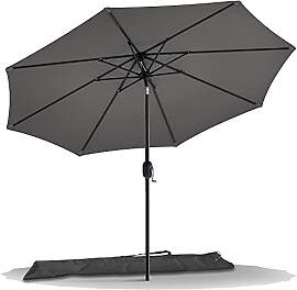 VOUNOT Sonnenschirm 270 cm mit Kurbelvorrichtung,