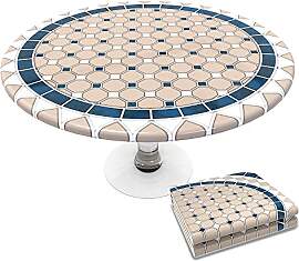 VOUNOT® Tischdecke Outdoor, Elastisch Rund