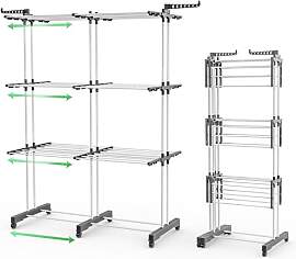 VOUNOT® Wäscheständer Turm Ausziehbar,