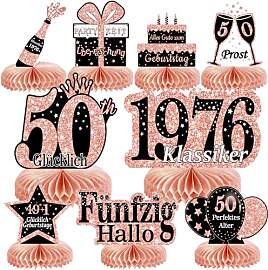 Voxisroma 50. Geburtstag Frauen 9 STK Roségold
