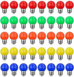V-TOO LED Bunte E27 Farbige Glühbirnen 3W=30W
