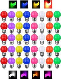 V-TOO LED Bunte E27 Farbige Glühbirnen 3W = 30W