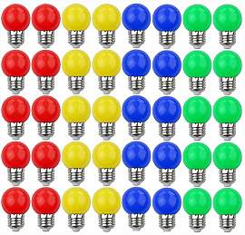 V-TOO LED Bunte E27 Farbige Glühbirnen 3W=30W