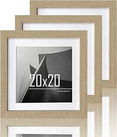 VUVUZULA Bilderrahmen 20x20cm Holz Quadratisch