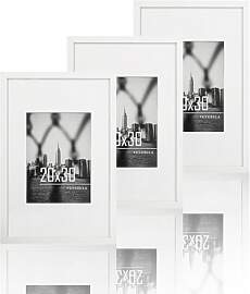 VUVUZULA Bilderrahmen 20x30cm Weiß 3er Set